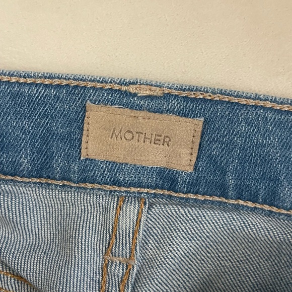NEW MOTHER Rambler High Rise Ankle Straight-Leg Jeans Going Dutch Blue Size 33 - Picture 12 of 12